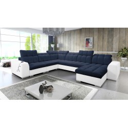 U-shaped corner sofa Prisma VIII with a sleeping function and port