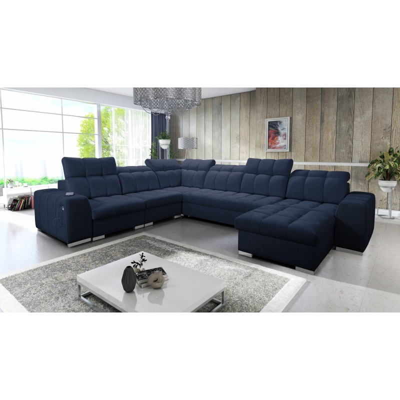 U-shaped corner sofa Prisma VIII with a sleeping function and port