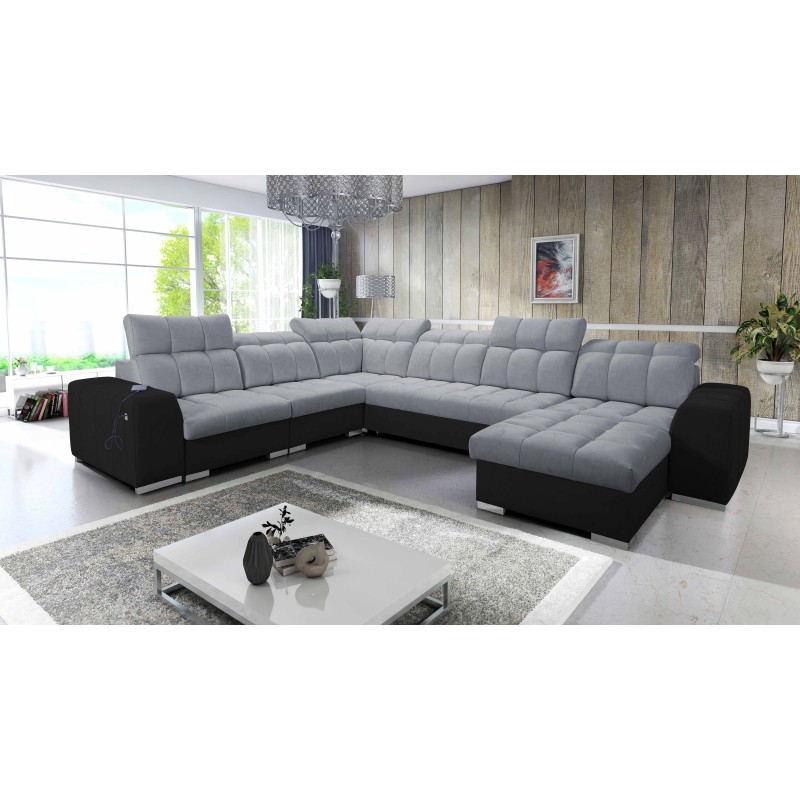 U-shaped corner sofa Prisma VIII with a sleeping function and port U-shaped corner sofa Prisma VIII with a sleeping function and port