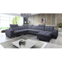 U-förmiges Ecksofa Prisma VIII mit Schlaffunktion und Anschluss