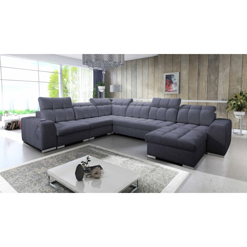 U-shaped corner sofa Prisma VIII with a sleeping function and port U-shaped corner sofa Prisma VIII with a sleeping function and port