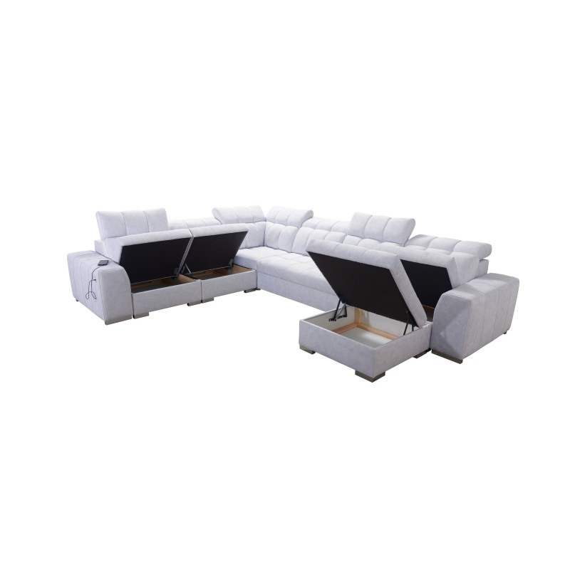 U-shaped corner sofa Prisma VIII with a sleeping function and port U-shaped corner sofa Prisma VIII with a sleeping function and port