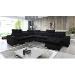 U-förmiges Ecksofa Prisma VIII mit Schlaffunktion und Anschluss