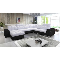U-förmiges Ecksofa Prisma VIII mit Schlaffunktion und Anschluss