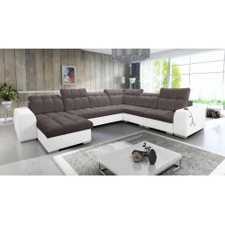 U-förmiges Ecksofa Prisma VIII mit Schlaffunktion und Anschluss