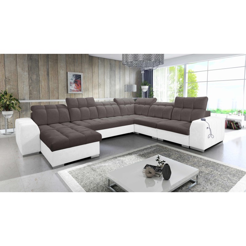 U-förmiges Ecksofa Prisma VIII mit Schlaffunktion und Anschluss U-förmiges Ecksofa Prisma VIII mit Schlaffunktion und Anschluss