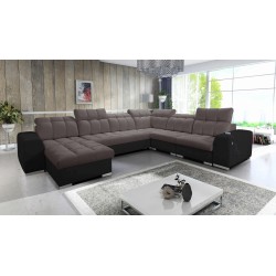 U-förmiges Ecksofa Prisma VIII mit Schlaffunktion und Anschluss