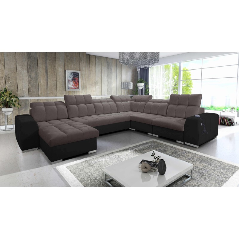 U-förmiges Ecksofa Prisma VIII mit Schlaffunktion und Anschluss U-förmiges Ecksofa Prisma VIII mit Schlaffunktion und Anschluss