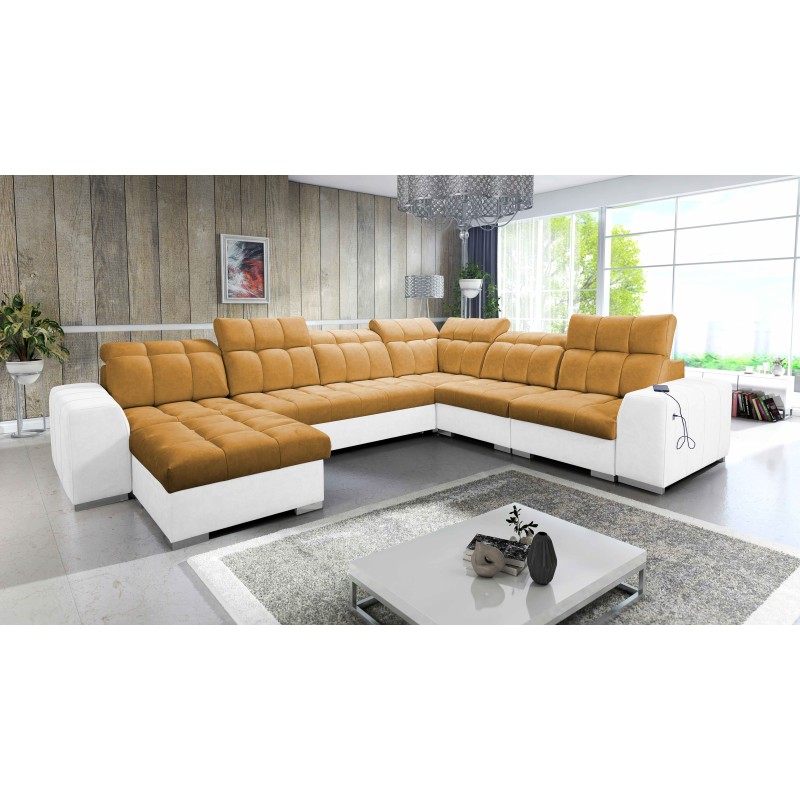 U-förmiges Ecksofa Prisma VIII mit Schlaffunktion und Anschluss U-förmiges Ecksofa Prisma VIII mit Schlaffunktion und Anschluss