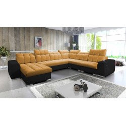 U-förmiges Ecksofa Prisma VIII mit Schlaffunktion und Anschluss