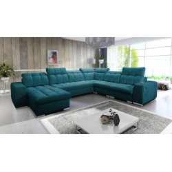U-förmiges Ecksofa Prisma VIII mit Schlaffunktion und Anschluss