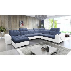 U-förmiges Ecksofa Prisma VIII mit Schlaffunktion und Anschluss
