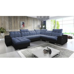 U-förmiges Ecksofa Prisma VIII mit Schlaffunktion und Anschluss