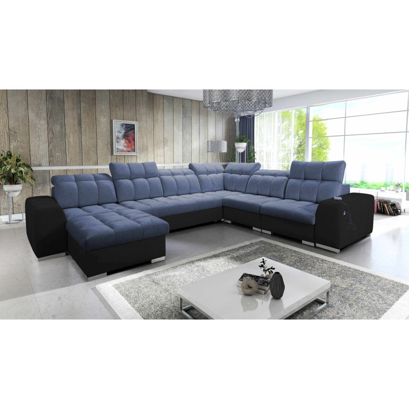 U-shaped corner sofa Prisma VIII with a sleeping function and port U-shaped corner sofa Prisma VIII with a sleeping function and port