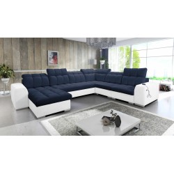 U-förmiges Ecksofa Prisma VIII mit Schlaffunktion und Anschluss