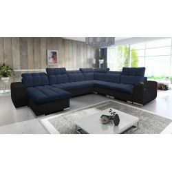 U-förmiges Ecksofa Prisma VIII mit Schlaffunktion und Anschluss
