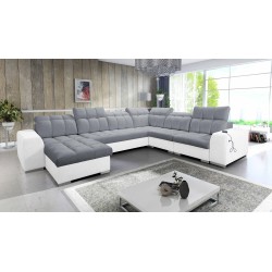 U-förmiges Ecksofa Prisma VIII mit Schlaffunktion und Anschluss