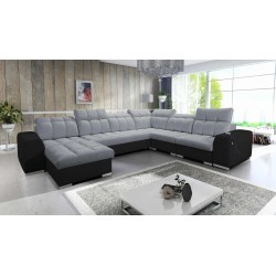 U-förmiges Ecksofa Prisma VIII mit Schlaffunktion und Anschluss