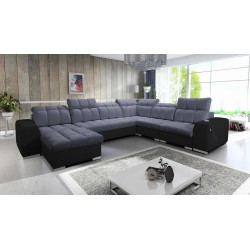 U-förmiges Ecksofa Prisma VIII mit Schlaffunktion und Anschluss