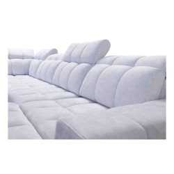 Ecksofa Prisma X mit Schlaffunktion, USB-Anschluss und Bettkasten - Samt | Haustierfreundlich, Terra 48 + Kunstleder Ecksofa Prisma X mit Schlaffunktion, USB-Anschluss und Bettkasten - Samt | Haustierfreundlich, Terra 48 + Kunstleder