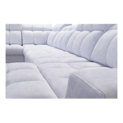 Ecksofa Prisma X mit Schlaffunktion, USB-Anschluss und Bettkasten - Samt | Haustierfreundlich, Terra 48 + Kunstleder Ecksofa Prisma X mit Schlaffunktion, USB-Anschluss und Bettkasten - Samt | Haustierfreundlich, Terra 48 + Kunstleder