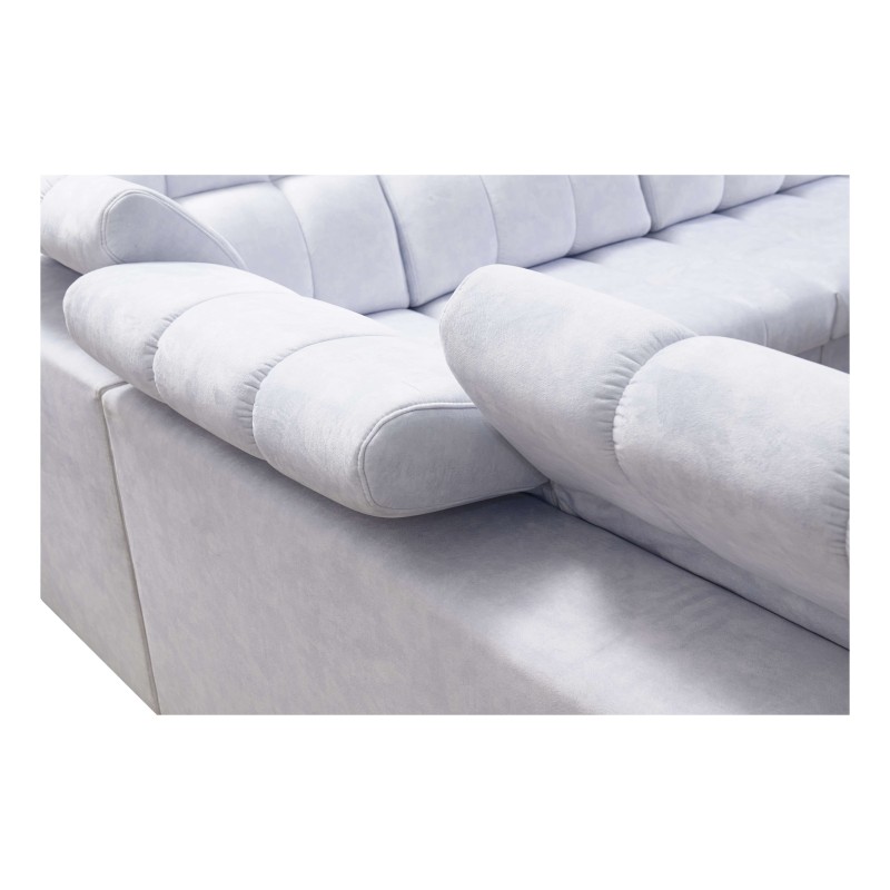 Ecksofa Prisma X mit Schlaffunktion, USB-Anschluss und Bettkasten - Samt | Tierfreundlich, Terra 26 + Kunstleder Ecksofa Prisma X mit Schlaffunktion, USB-Anschluss und Bettkasten - Samt | Tierfreundlich, Terra 26 + Kunstleder