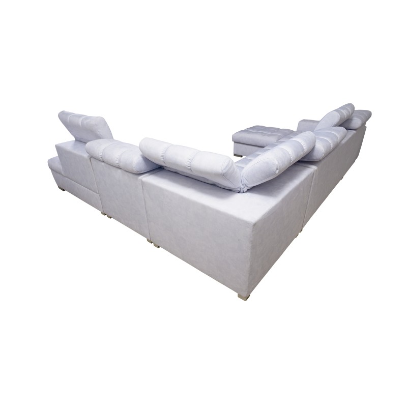 Ecksofa Prisma X mit Schlaffunktion, USB-Anschluss und Bettkasten - Samt | Tierfreundlich, Terra 26 + Kunstleder Ecksofa Prisma X mit Schlaffunktion, USB-Anschluss und Bettkasten - Samt | Tierfreundlich, Terra 26 + Kunstleder