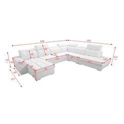 Ecksofa Prisma X mit Schlaffunktion, USB-Anschluss und Bettkasten - Samt | Tierfreundlich, Terra 26 + Kunstleder Ecksofa Prisma X mit Schlaffunktion, USB-Anschluss und Bettkasten - Samt | Tierfreundlich, Terra 26 + Kunstleder
