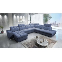 Ecksofa Prisma X mit Schlaffunktion, USB-Anschluss und Bettkasten - Velvet | Haustierfreundlich, Terra 76