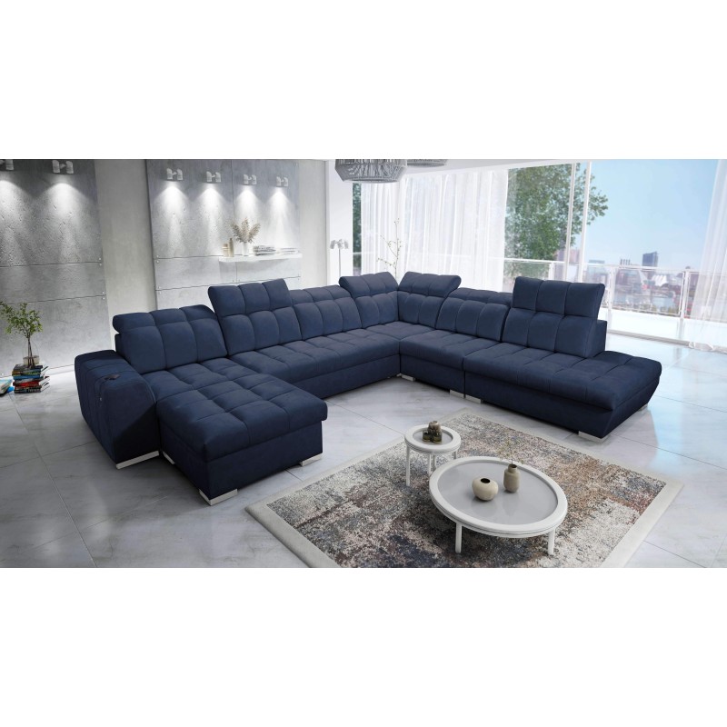 Prisma X Ecksofa mit Schlaffunktion, USB-Anschluss und Bettkasten - Samt | Haustierfreundlich, Terra 79 Prisma X Ecksofa mit Schlaffunktion, USB-Anschluss und Bettkasten - Samt | Haustierfreundlich, Terra 79