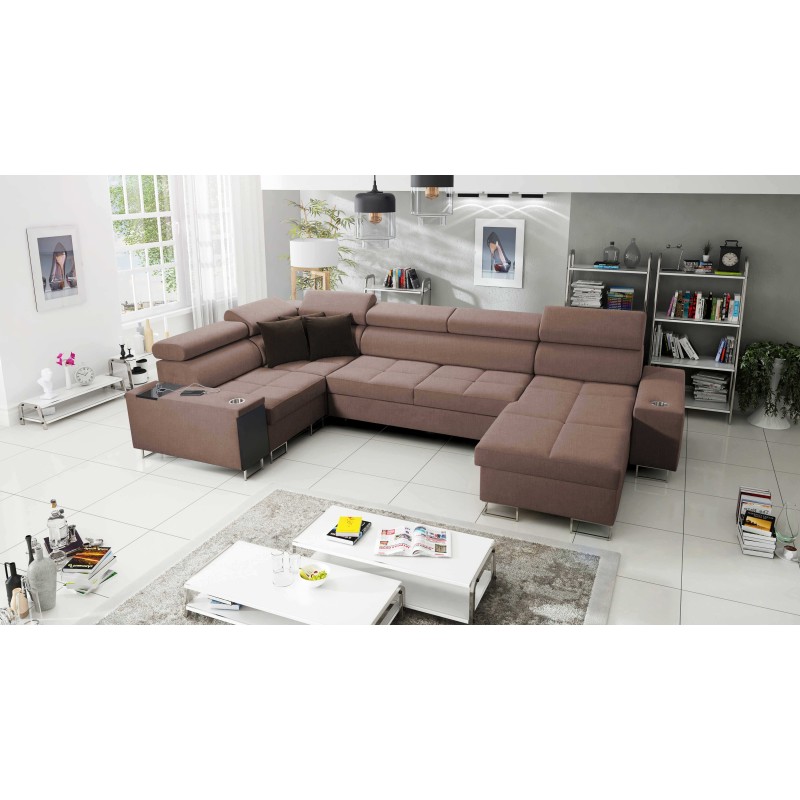 Ecksofa in U-Form Orbix IV Mini mit Schlaffunktion - unvergleichliche Kombination aus Stil und Komfort