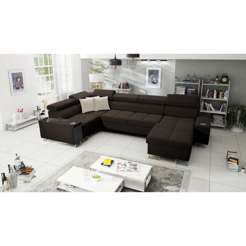 Ecksofa in U-Form Orbix IV Mini mit Schlaffunktion - unvergleichliche Kombination aus Stil und Komfort