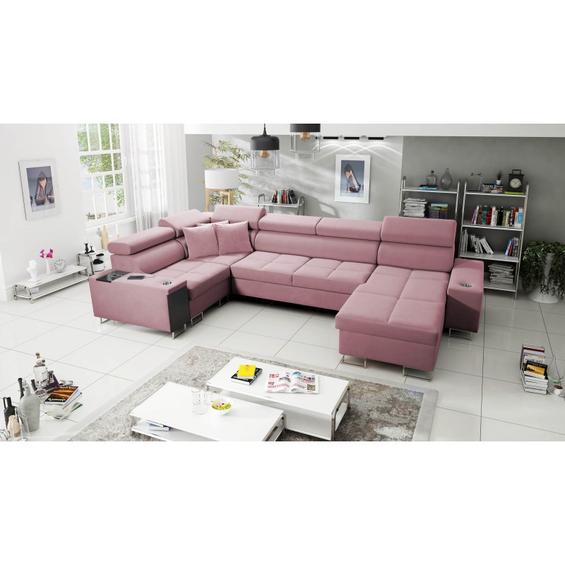 Ecksofa in U-Form Orbix IV Mini mit Schlaffunktion - unvergleichliche Kombination aus Stil und Komfort
