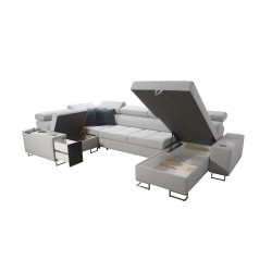 Orbix IV Maxi Corner Sofa with Sleeping Function - Weave, Sawana 61