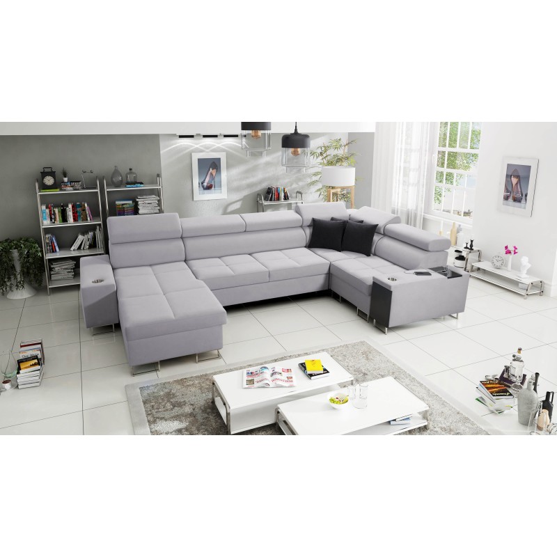 Ecksofa U Orbix IV Maxi mit Schlaffunktion - Geflecht, Sawana 84 Ecksofa U Orbix IV Maxi mit Schlaffunktion - Geflecht, Sawana 84
