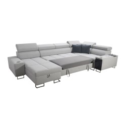 Corner Sofa U Orbix IV Maxi with Sleeping Function - Fabric, Sawana 84