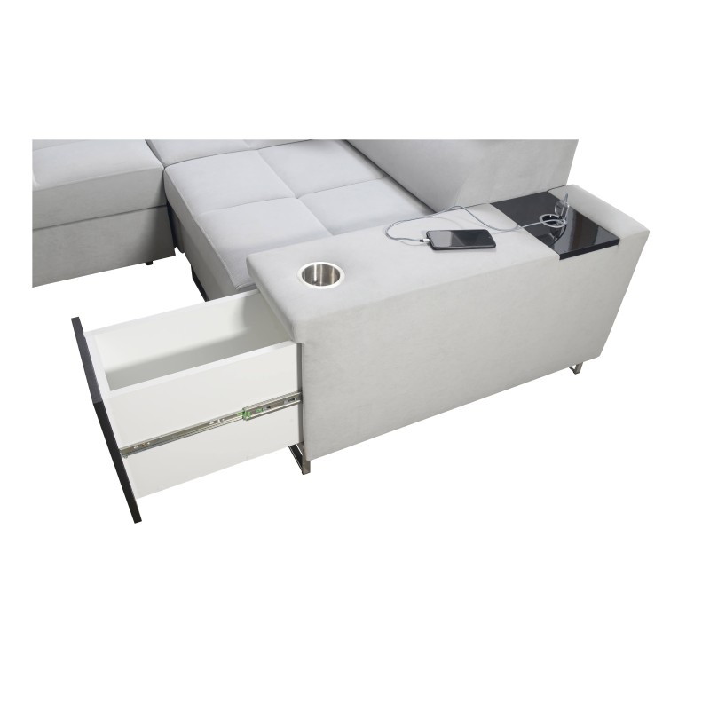 Ecksofa U Orbix IV Maxi mit Schlaffunktion - Gewebe, Sawana 14 Ecksofa U Orbix IV Maxi mit Schlaffunktion - Gewebe, Sawana 14