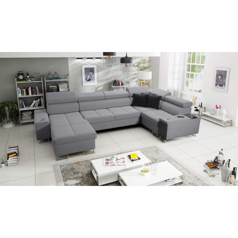 Ecksofa U Orbix IV Maxi mit Schlaffunktion - Geflecht, Sawana 21 Ecksofa U Orbix IV Maxi mit Schlaffunktion - Geflecht, Sawana 21