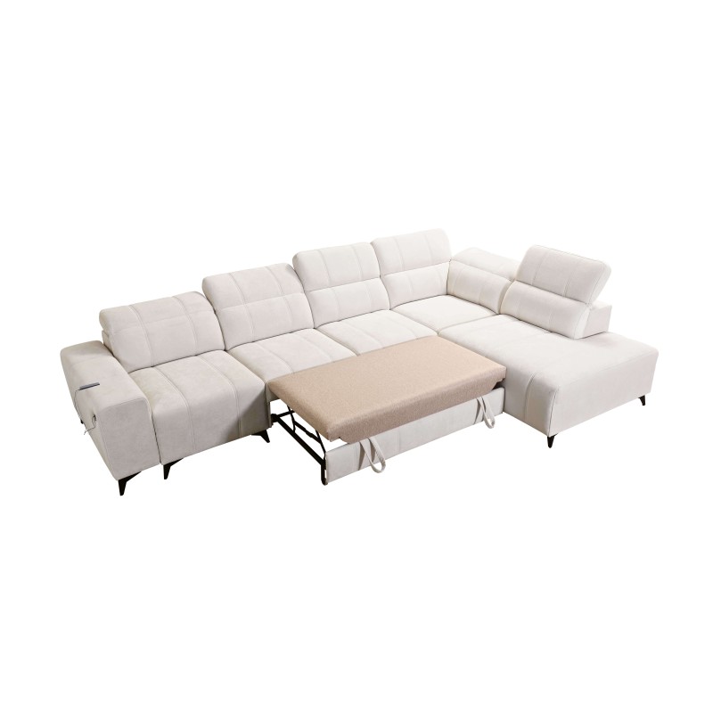 Esquina Ballagio XI con función de cama en tela Plecionka, Spring 1108: comodidad y estilo en uno. Esquina Ballagio XI con función de cama en tela Plecionka, Spring 1108: comodidad y estilo en uno.