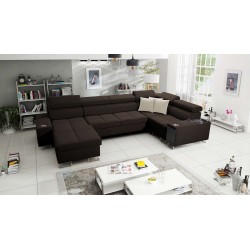 Ecksofa U Orbix IV Maxi mit Schlaffunktion - Flechtmuster, Sawana 26