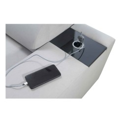 Corner Sofa U Orbix IV Maxi with Sleeping Function - Woven Fabric, Sawana 26