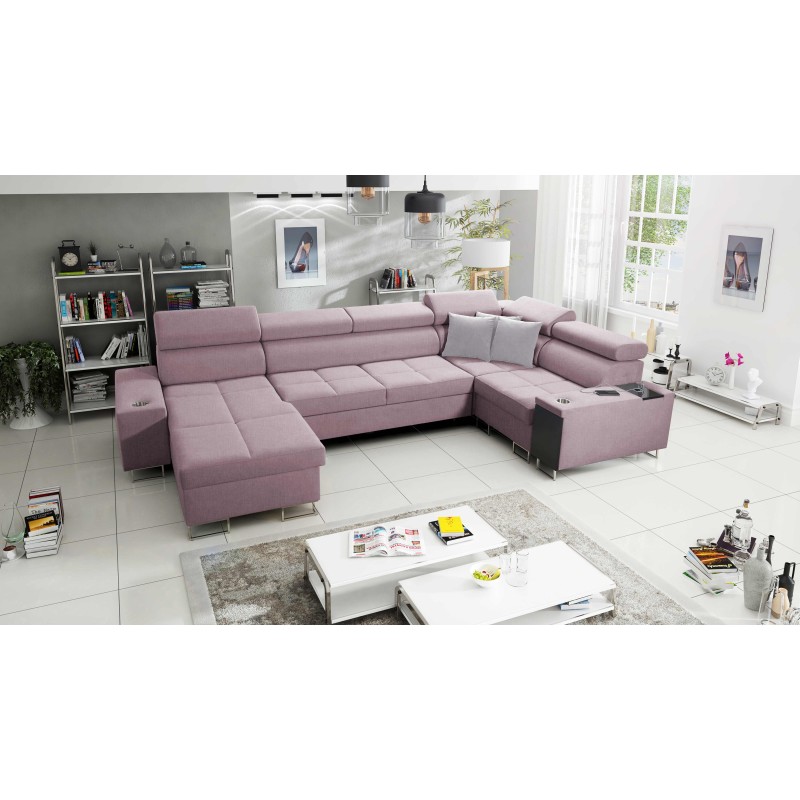 Ecksofa U Orbix IV Maxi mit Schlaffunktion - Geflecht, Sawana 61 Ecksofa U Orbix IV Maxi mit Schlaffunktion - Geflecht, Sawana 61