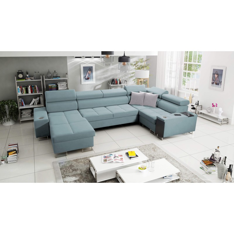 Ecksofa U Orbix IV Maxi mit Schlaffunktion - Geflecht, Sawana 72 Ecksofa U Orbix IV Maxi mit Schlaffunktion - Geflecht, Sawana 72