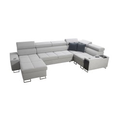 Orbix IV Maxi U-shaped corner sofa with sleeping function - Plecionka, Sawana 72