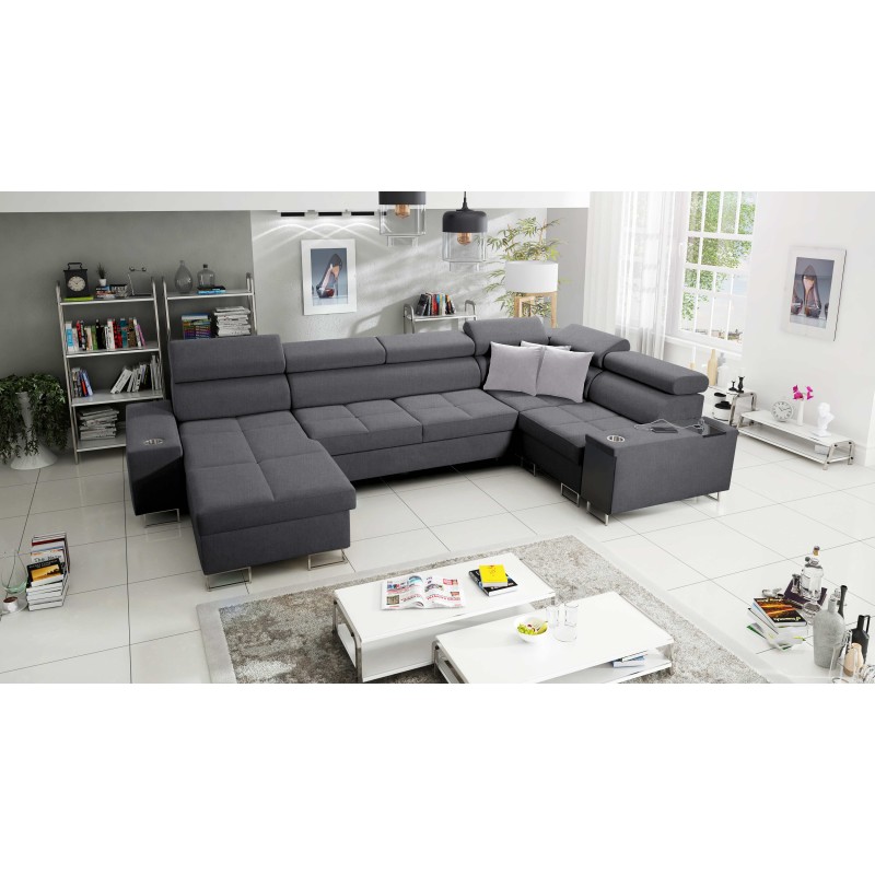 U-Ecksofa Orbix IV Maxi mit Schlaffunktion - Geflecht, Sawana 96 U-Ecksofa Orbix IV Maxi mit Schlaffunktion - Geflecht, Sawana 96