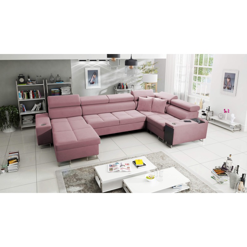 Ecksofa U Orbix IV Maxi mit Schlaffunktion - Samt, Ultario Samt 2955 Ecksofa U Orbix IV Maxi mit Schlaffunktion - Samt, Ultario Samt 2955