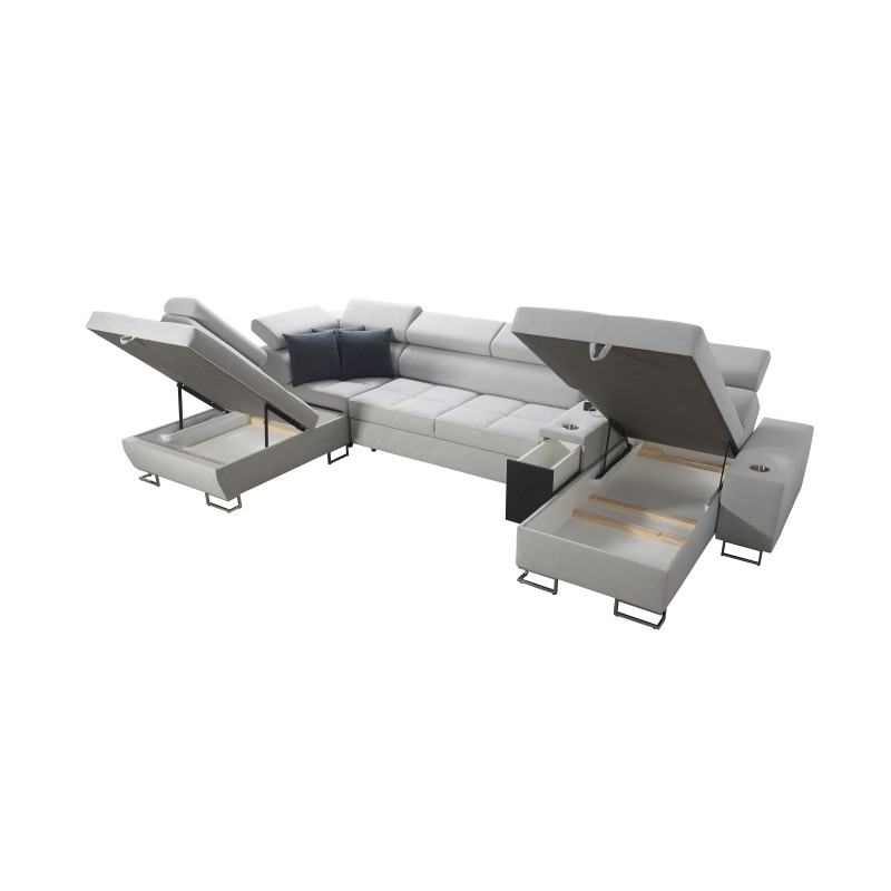 Sofá en forma de U Orbix V con función de cama | Muebles con Plecionka, Sawana 14 Sawana 84 Sofá en forma de U Orbix V con función de cama | Muebles con Plecionka, Sawana 14 Sawana 84