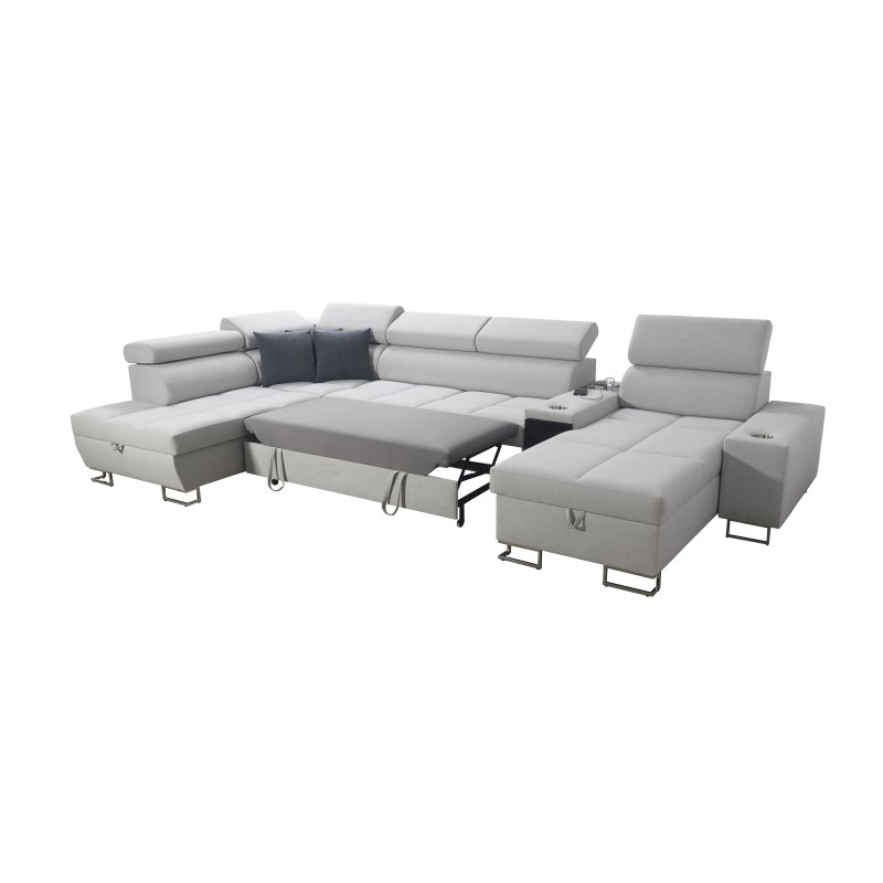 Sofá en forma de U Orbix V con función de cama | Muebles con Plecionka, Sawana 14 Sawana 84 Sofá en forma de U Orbix V con función de cama | Muebles con Plecionka, Sawana 14 Sawana 84