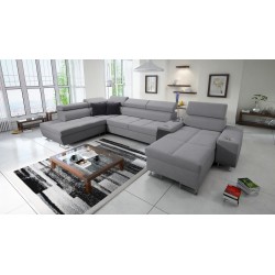 Sofá en forma de U Orbix V con función de cama | Muebles con Plecionka, Sawana 21 Sawana 84