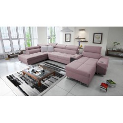 Sofá esquinero en forma de U Orbix V con función de cama | Muebles con Plecionka, Sawana 61 Sawana 84